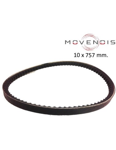 CORREA DE ALTERNADOR MICROCAR MC / VIRGO. 10 x 757 mm. MOVENDIS.