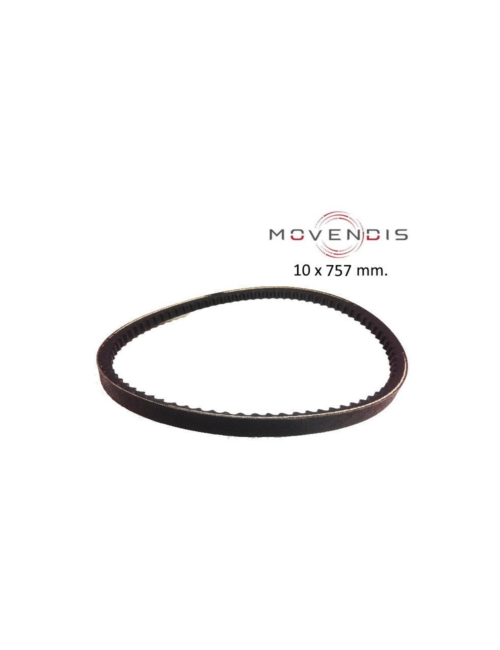 CORREA DE ALTERNADOR MICROCAR MC / VIRGO. 10 x 757 mm. MOVENDIS.