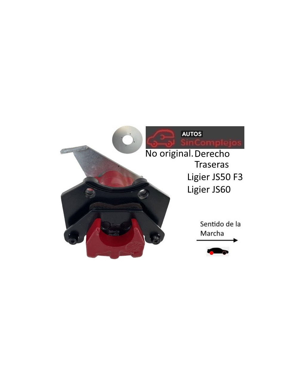 PINZA DE FRENO TRASERA IZQUIERDA LIGER JS50 F3 / JS60 PINZA DE FRENO TRASERA IZQUIERDA LIGER JS50 F3 / JS60