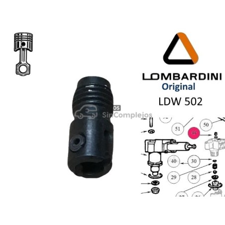 VALVULA ANTIRRETORNO DE BOMBA INYECTORA LOMBARDINI LDW502. ORIGINAL