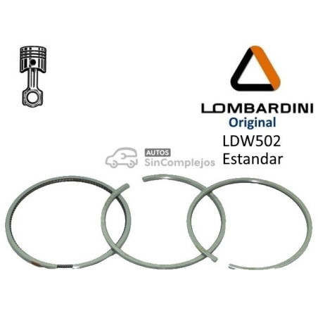JUEGO DE SEGMENTOS LOMBARDINI LDW502. ESTANDAR . ORIGINAL.