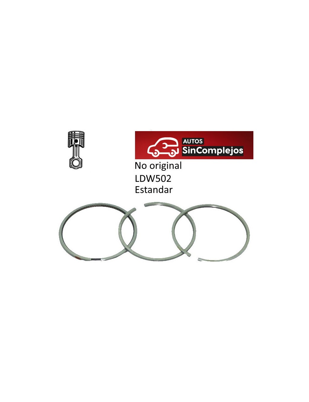 JUEGO DE SEGMENTOS LOMBARDINI LDW502. ESTANDAR . NO ORIGINAL.