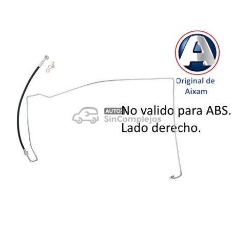 LATIGUILLO DE FRENO DELANTERO DERECHO. AIXAM 2016/20. 620BF019. ORIGINAL. NO ABS