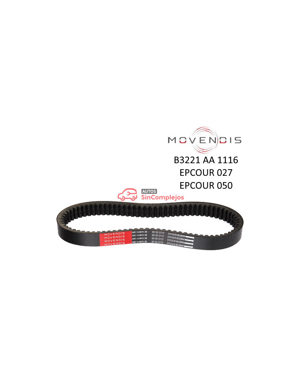CORREA DE VARIADOR MOVENDIS 027/ B3221AA1116 /050