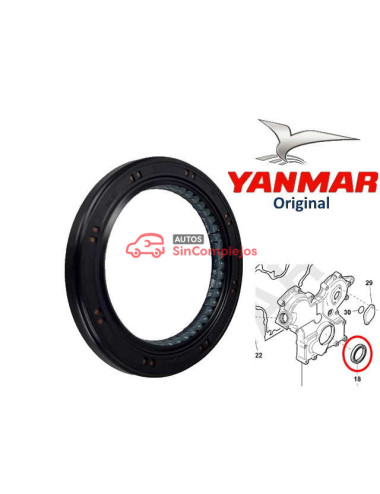 RETEN CIGUEÑAL LADO DISTRIBUCION YANMAR 2TNE68. 1004859