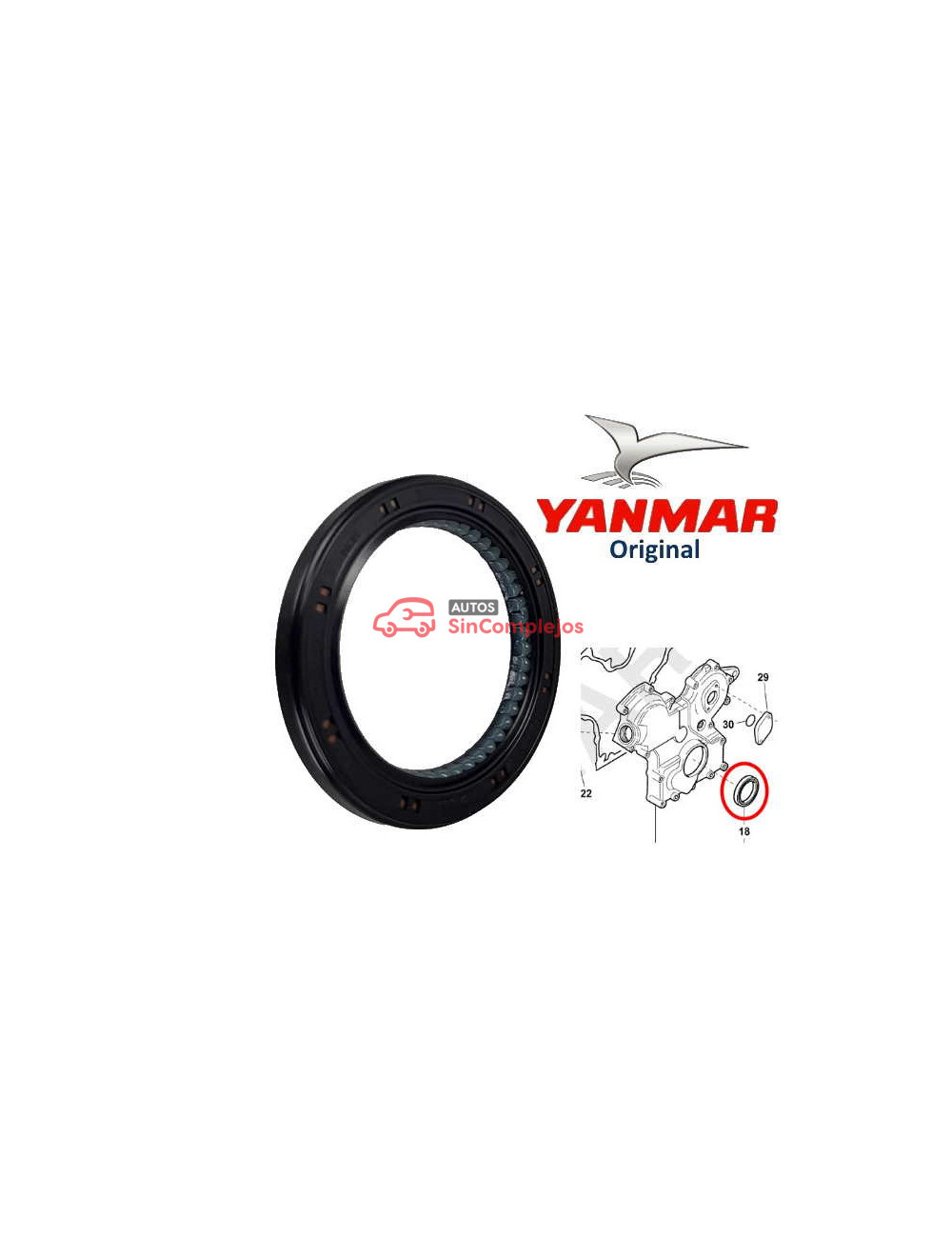 RETEN CIGUEÑAL LADO DISTRIBUCION YANMAR 2TNE68. 1004859