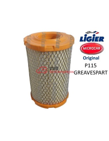 FILTRO DE AIRE P115 GREAVESPART LIGIER MYLI / JS50 F5 JS64. ORIGINAL. 1423610