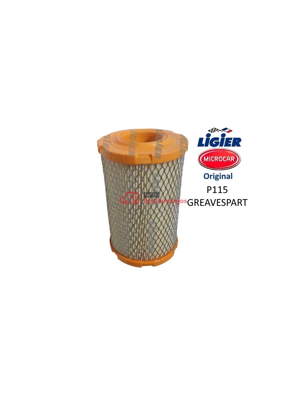 FILTRO DE AIRE P115 GREAVESPART LIGIER MYLI / JS50 F5 JS64. ORIGINAL. 1423610