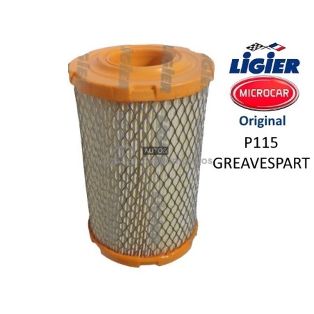 FILTRO DE AIRE P115 GREAVESPART LIGIER MYLI / JS50 F5 JS64. ORIGINAL. 1423610