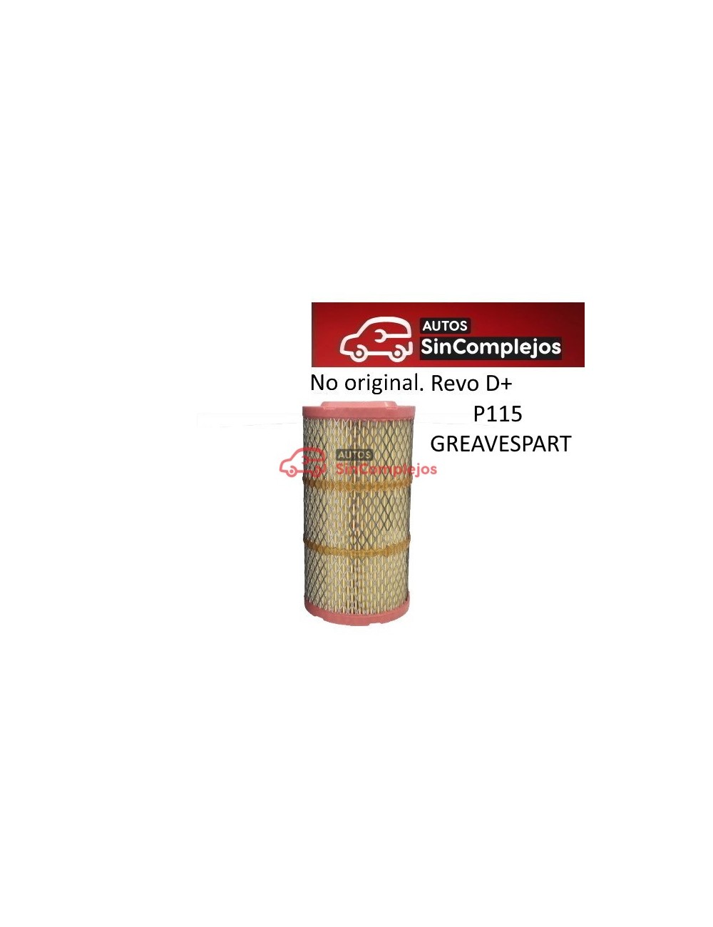 FILTRO DE AIRE P115 GREAVESPART LIGIER MYLI / JS50 F5 JS64. NO ORIGINAL. 1423610 FILTRO DE AIRE P115 GREAVESPART LIGIER MYLI / JS50 F5 JS64. NO ORIGINAL. 1423610