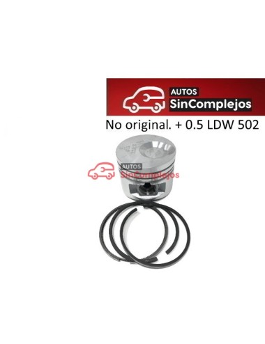 PISTON CON SEGMENTOS LOMBARDINI LDW502 D73 +0.5. NO ORIGINAL