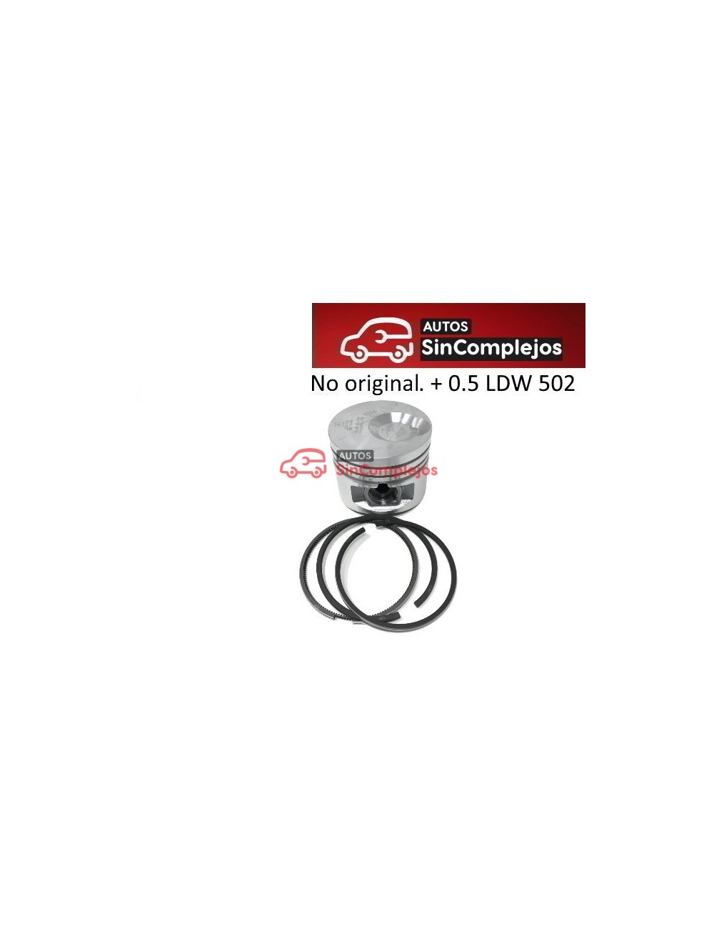 PISTON CON SEGMENTOS LOMBARDINI LDW502 D73 +0.5. NO ORIGINAL PISTON CON SEGMENTOS LOMBARDINI LDW502 D73 +0.5. NO ORIGINAL