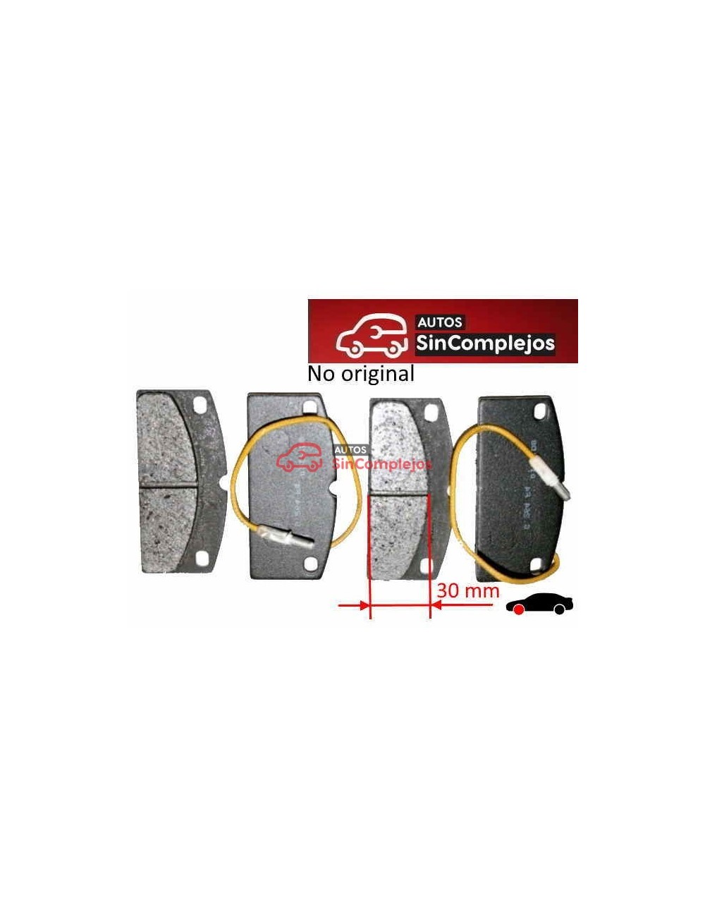 PASTILLAS DE FRENOS DELANTEROS 30 MILÍMETROS AIXAM / MICROCAR / JDM / LIGIER / CHATENET