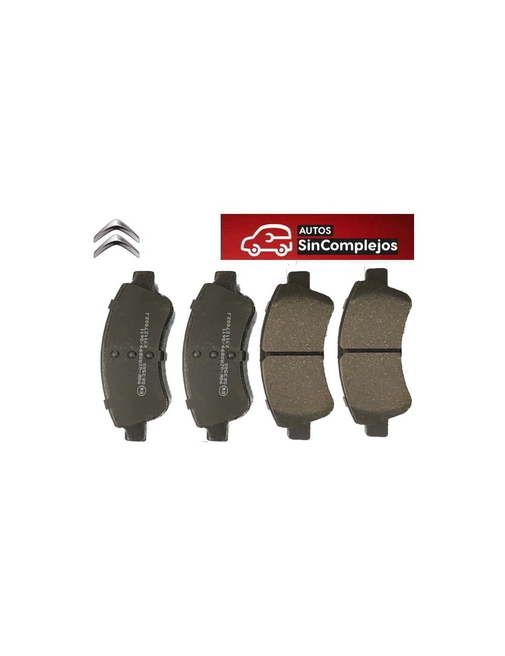 PASTILLAS DE FRENOS DELANTERAS CITROËN AMI / TOPOLINO / OPEL ROCKS. NO ORIGINAL. 1647863780 / 1611140680 / 425276