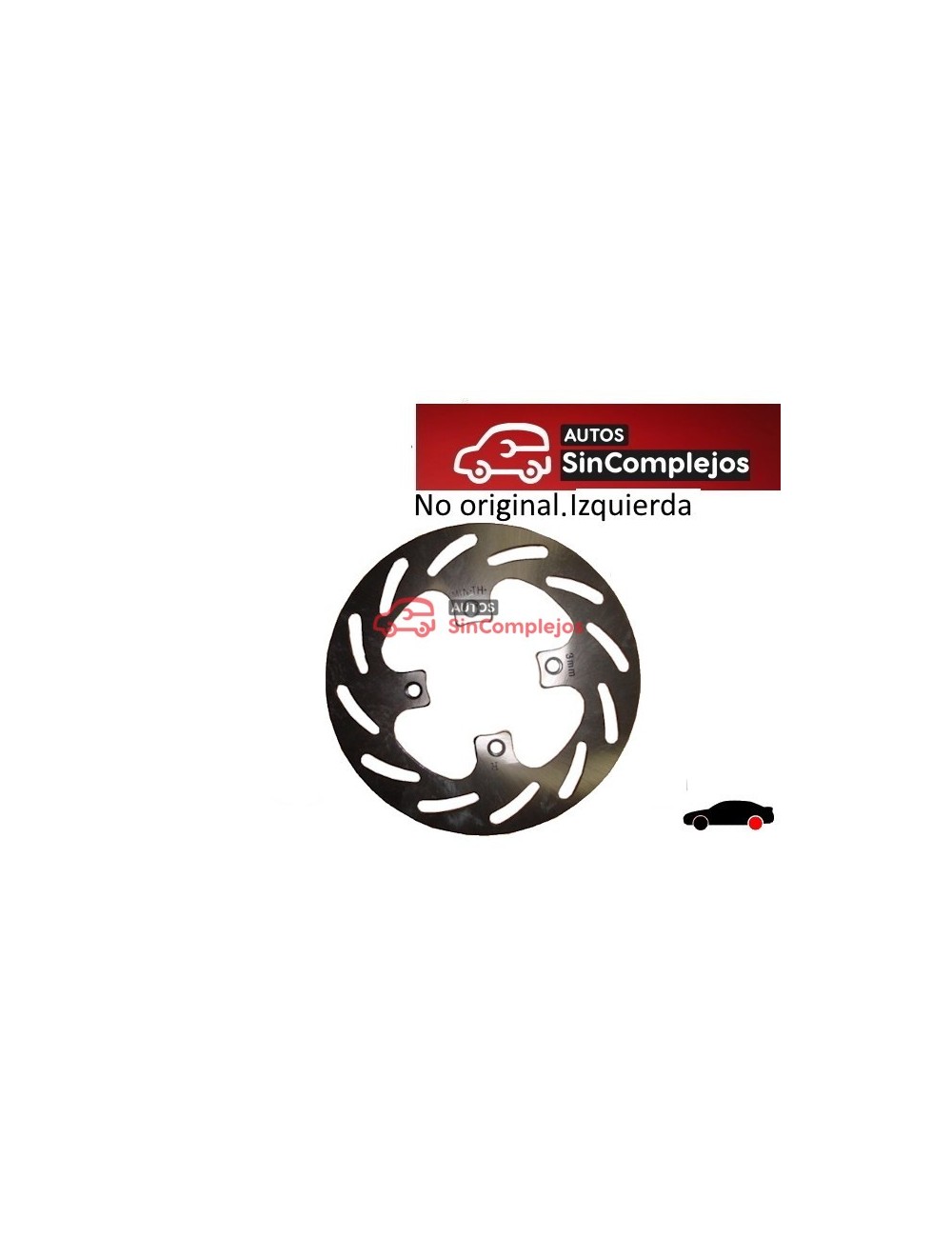 DISCO DE FRENO TRASERO IZQUIERDO LIGIER / MICROCAR / DUE. NO ORIGINAL. 1400353