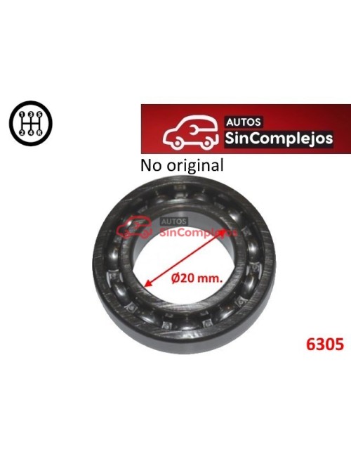 RODAMIENTO PARA CAJA CAMBIO AIXAM. NO ORIGINAL.  Ø20 × Ø62 × 17 mm