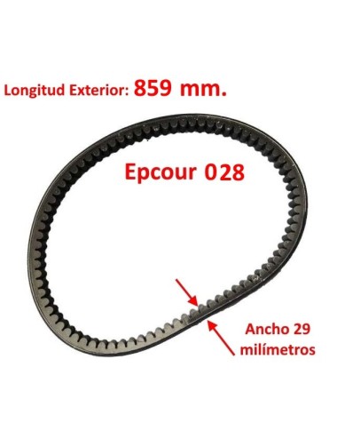 CORREA DE VARIADOR DE CAJA CAMBIO. EPCOUR 028. BELLIER / PIAGGIO