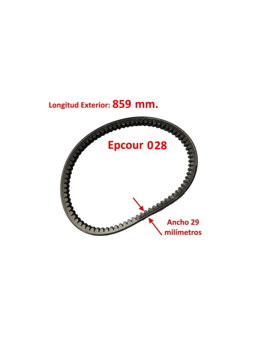 Largo: 859 mm. Ancho: 29 mm. EPCOUR 028. Largo: 859 mm. Ancho: 29 mm. EPCOUR 028.