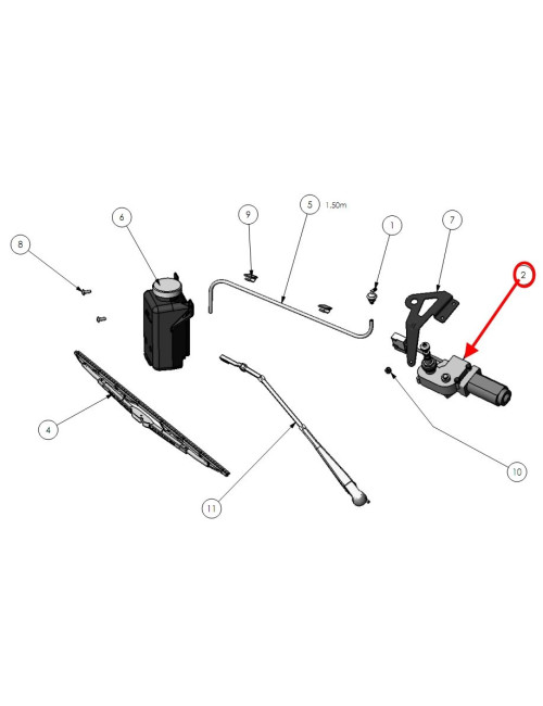 MOTOR LIMPIAPARABRISAS DELANTERO LIGIER. 0063364