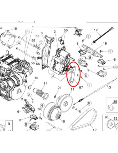 SOPORTE MOTOR Y ALTERNADOR MICROCAR / LIGIER. 0012979