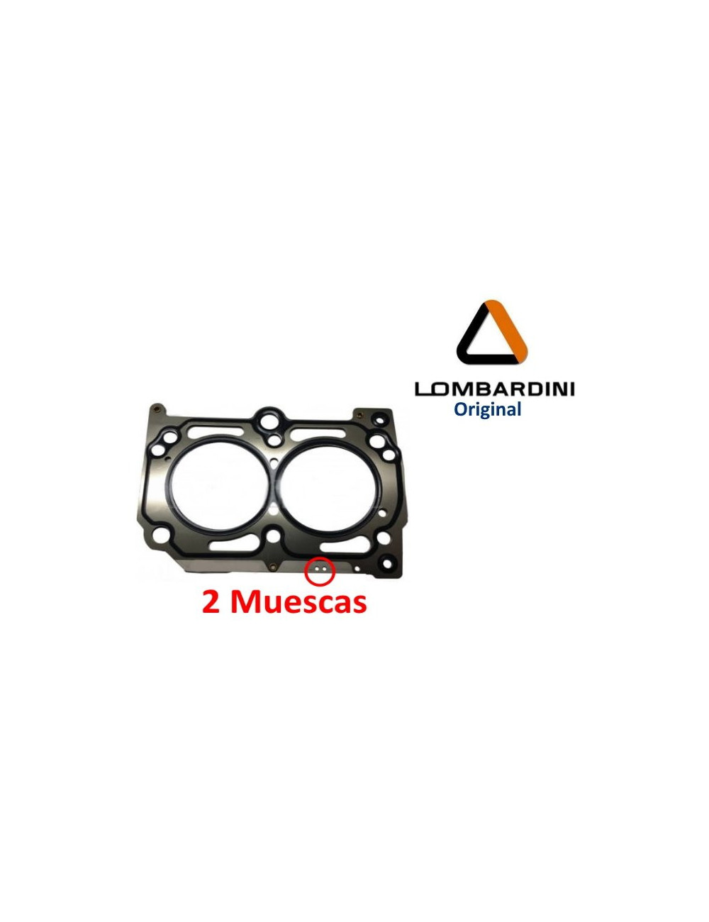 JUNTA CULATA 2 MUESCAS ORIGINAL. MOTOR LOMBARDINI JUNTA CULATA 2 MUESCAS ORIGINAL. MOTOR LOMBARDINI