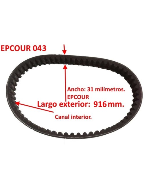 CORREA DE VARIADOR EPCOUR 043. BD52-2183