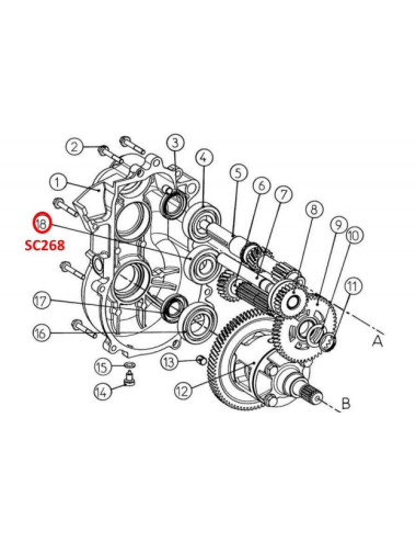SEMICARTER IZQUIERDO DE CAJA CAMBIO DE AIXAM. ORIGINAL. 3APC29