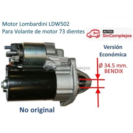 MOTOR DE ARRANQUE  Ø34.5 mm. 73 dientes