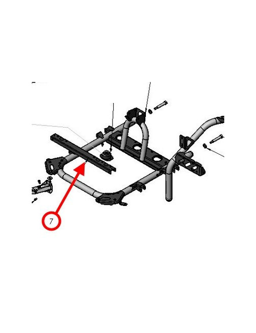 TRAVESAÑO SOPORTE MOTOR LIGIER / MICROCAR/ DUE. NO ORIGINAL. 0012995