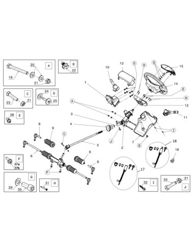 BIELETA AXIAL DE DIRECCIÓN LIGIER JS50L F1 / IXO