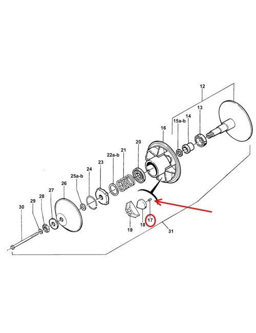 MUELLE DE PESA DE VARIADOR DE MOTOR PRIMERA VERSION. 0111588 / 3FP6