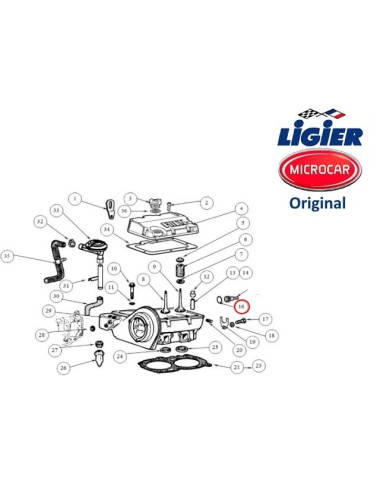 JUNTA DE BRIDA DE TUBO DE CULATA MOTOR LDW502. 0701061. ORIGINAL.