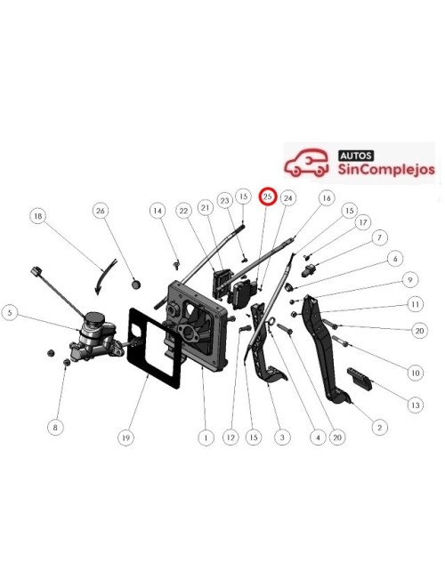 POTENCIOMETRO DE ACELERACION LIGIER / MICROCAR. 0191172. CH26. NO ORIGINAL.