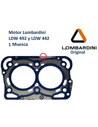 JUNTA CULATA MOTOR LOMBARDINI DCI. 1 MUESCA. 1010413. ORIGINAL.