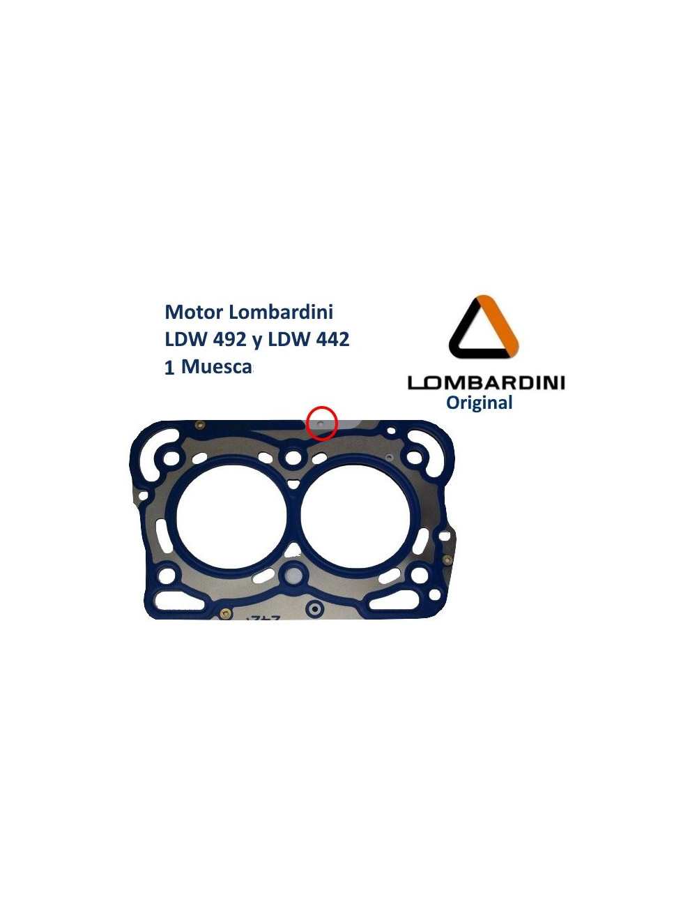 JUNTA CULATA MOTOR LOMBARDINI DCI. 1 MUESCA. 1010413. ORIGINAL.