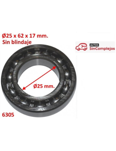 Dimensiones Ø25 x 62 x 17 mm.