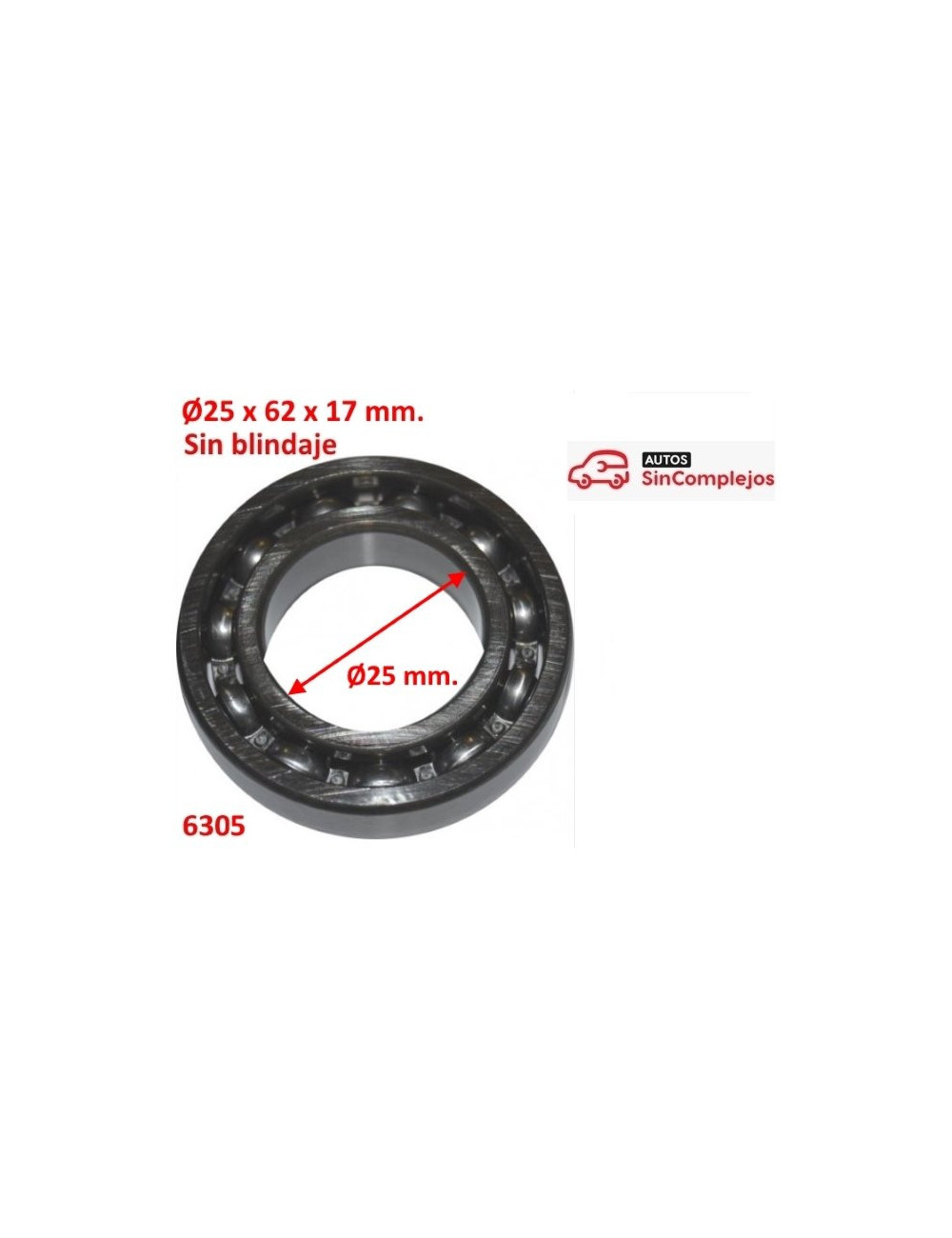 Dimensiones Ø25 x 62 x 17 mm. Dimensiones Ø25 x 62 x 17 mm.