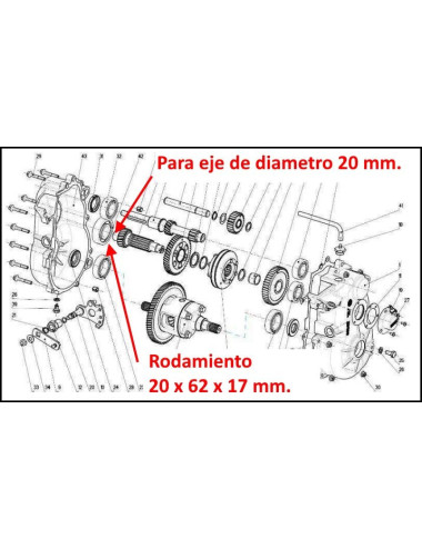 RODAMIENTO CON ADAPTADOR PARA CAJA CAMBIO AIXAM